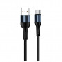 Дата кабель USB 2.0 AM to Type-C 1.0m nylon black ColorWay (CW-CBUC045-BK)