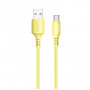 Дата кабель USB 2.0 AM to Type-C 1.0m soft silicone yellow ColorWay (CW-CBUC043-Y)