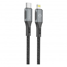 Дата кабель USB-C to Lightning 1.2m CBGPD30WTL1 30W grey Intaleo (1283126518089)