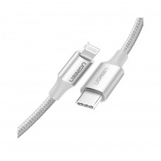 Дата кабель USB-C to Lightning 2.0m US304 20V/3A 60W Silver Ugreen (70525)