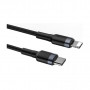 Дата кабель USB-C to Lightning 1.0m 18W 2.1A Cafule Black-Grey Baseus (CATLKLF-G1)