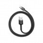 Дата кабель USB 2.0 AM to Type-C 2.0m 3A Gray-Black Baseus (CATKLF-CG1)