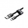 Дата кабель USB 2.0 AM to Type-C 2.0m 3A Gray-Black Baseus (CATKLF-CG1)