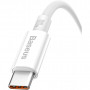 Дата кабель USB 2.0 AM to Type-C 1.0m 5A White Baseus (CAYS001302)