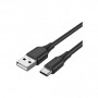 Дата кабель USB 2.0 AM to Type-C 1.5m 3.0A (18W) PVC black Vention (CTHBG)