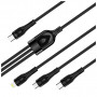 Дата кабель USB 2.0 AM to Lightning + Micro 5P + Type-C 1.2m 3.0A (PD60W data) Black ColorWay (CW-CBPDU3060-BK)