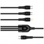 Дата кабель USB 2.0 AM to Lightning + Micro 5P + Type-C 1.2m 3.0A (PD60W data) Black ColorWay (CW-CBPDU3060-BK)