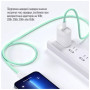 Дата кабель USB-C to USB-C 1.0m 60W 3.0А green ColorWay (CW-CBPDCC061-G)