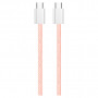 Дата кабель USB-C to USB-C 1.0m 60W 3.0А pink ColorWay (CW-CBPDCC061-P)