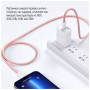 Дата кабель USB-C to USB-C 1.0m 60W 3.0А pink ColorWay (CW-CBPDCC061-P)