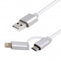 Дата кабель USB 2.0 AM to Micro 5P&Lightning 1.0m Vinga (USBAMMICRO&Lightning-1.0)