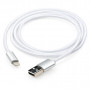 Дата кабель USB 2.0 AM to Lightning 1m nylon silver Vinga (VCPDCLNB1S)