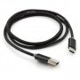 Дата кабель USB 2.0 AM to Type-C 1m LED black Vinga (VCPDCTCLED1BK)