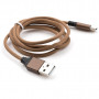 Дата кабель USB 2.0 AM to Type-C nylon 1m brown Vinga (VCPDCTCNB21BR)