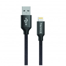 Дата кабель USB 2.0 AM to Lightning 1.0m black ColorWay (CW-CBUL004-BK)