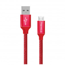 Дата кабель USB 2.0 AM to Micro 5P 2.0m red ColorWay (CW-CBUM009-RD)