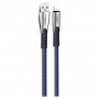 Дата кабель USB 2.0 AM to Lightning 1.0m zinc alloy blue ColorWay (CW-CBUL010-BL)