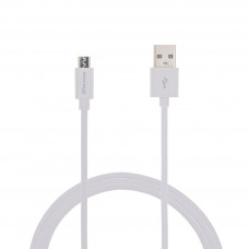 Дата кабель USB 2.0 AM to Micro 5P 2.5m white Grand-X (PM025W)