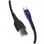 Дата кабель USB 2.0 AM to Micro 5P 1.0m led black ColorWay (CW-CBUM034-BK)