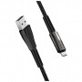 Дата кабель USB 2.0 AM to Micro 5P 1.0m zinc alloy + led black ColorWay (CW-CBUM035-BK)