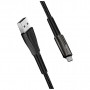 Дата кабель USB 2.0 AM to Micro 5P 1.0m zinc alloy + led black ColorWay (CW-CBUM035-BK)