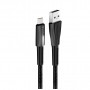 Дата кабель USB 2.0 AM to Type-C 1.0m zinc alloy + led black ColorWay (CW-CBUC035-BK)