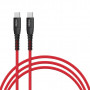 Дата кабель USB-C to USB-C 18W 1,2m CBRNYTT1 red Intaleo (1283126504112)