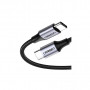 Дата кабель USB-C to USB-C 1.0m US261 3A Alum. Braid Gray\Black Ugreen (50150)