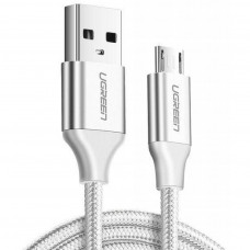 Дата кабель USB 2.0 AM to Micro 5P 1.0m US290 Aluminum Braid White Ugreen (60151)