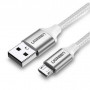 Дата кабель USB 2.0 AM to Micro 5P 1.0m US290 Aluminum Braid White Ugreen (60151)