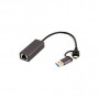 Адаптер USB-A/USB/C to 1Gbps Lan Cablexpert (A-USB3AC-LAN-01)