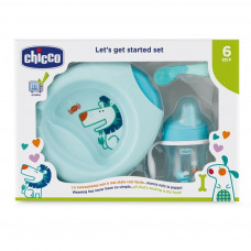 Набір дитячого посуду Chicco Meal Set 6 м+ Блакитний (16200.20)