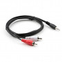 Кабель мультимедійний Jack 3.5mm M to 2xRCA 1.5 m Vinga (VCPDCJ35MRCA21.5BK)