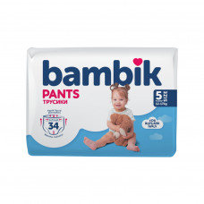 Підгузки Bambik трусики 5 (12-17 кг) 34 ш (4823071652543)