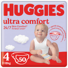 Підгузки Huggies Ultra Comfort 4 (7-18 кг) Jumbo для хлопчиків 50 шт (5029053567587)