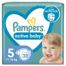 Підгузки Pampers Active Baby Junior Размер 5 (11-16 кг) 38 шт (8006540207796)