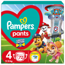 Підгузки Pampers Maxi Розмір 4 (9-15 кг) Paw Patrol 72 шт (8006540863572)