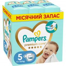 Підгузки Pampers Premium Care Розмір 5 (11-16 кг) 148 шт (8006540855973)