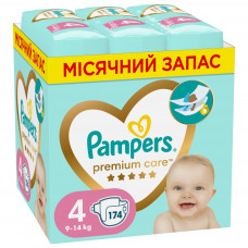 Підгузки Pampers Premium Care Розмір 4 (9-14 кг) 174 шт (8006540855935)