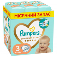 Підгузки Pampers Premium Care Midi Розмір 3 (6-10 кг) 200 шт (8006540855898)