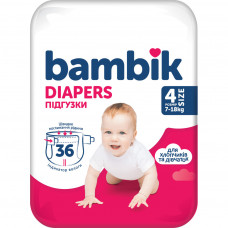 Підгузки Bambik Medium MAXI Розмір 4 (7-18 кг) 36 шт (4823071652277)