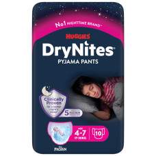 Підгузки Huggies DryNites для девочек 4-7 лет 10 шт (5029053527581)