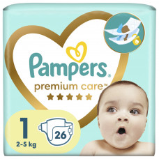 Підгузки Pampers Premium Care Розмір 1 (2-5 кг) 26 шт (8001841104614)