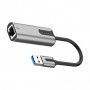 Перехідник USB 3.0 to Ethernet RJ45 1000Mb Aluminum black Vention (CEWHB)