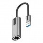 Перехідник USB 3.0 to Ethernet RJ45 1000Mb Aluminum black Vention (CEWHB)