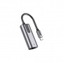 Перехідник USB3.1 Type-C to Ethernet RJ45 1000Mb Aluminum black Vention (CFNHB)