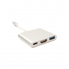 Перехідник USB C-Type - HDMI/USB PowerPlant (KD00AS1306)