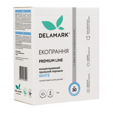 Пральний порошок DeLaMark Premium Line White з ефектом кондиціонера 1 кг (4820152330956)