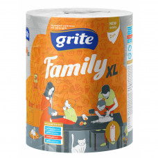 Паперові рушники Grite Family Jumbo XL 2 шари 1 рулон (4770023348613)