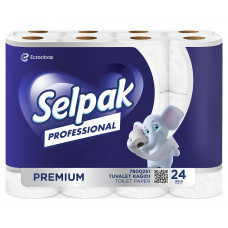 Туалетний папір Selpak Professional Premium тришаровий 18.6 м 24 рулони (8690530118201)